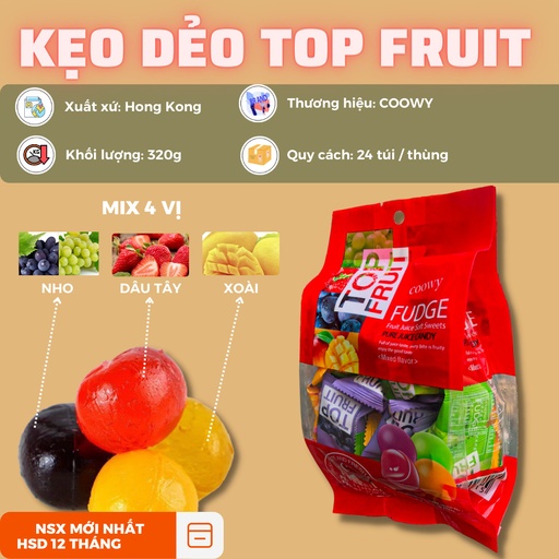 [CML00113] Top COOWY mix đỏ 280gr